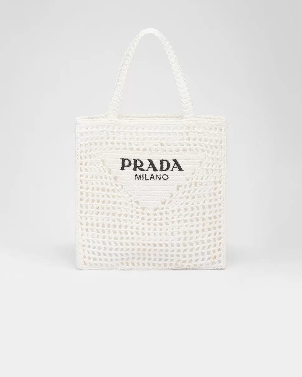 Clearance Prada Gehäkelte Tote Bag Schwarz