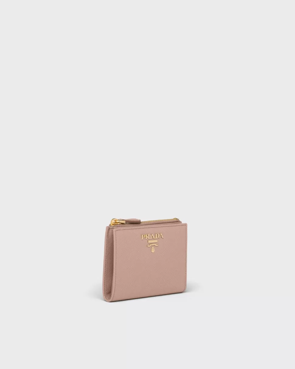 Outlet Prada Geldbeutel Aus Saffiano Leder Schwarz