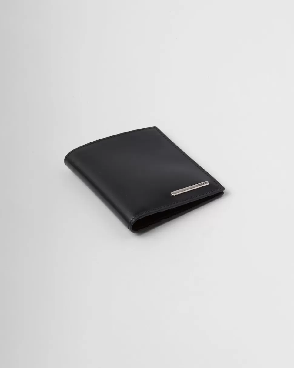Fashion Prada Geldbörse Aus Leder Schwarz