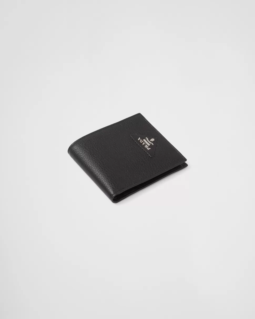 Flash Sale Prada Geldbörse Aus Leder Schwarz