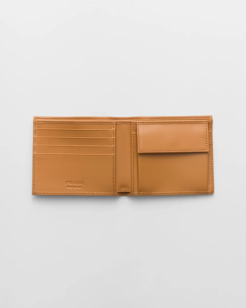 Online Prada Geldbörse Aus Re-nylon Militärgrün/Karamell
