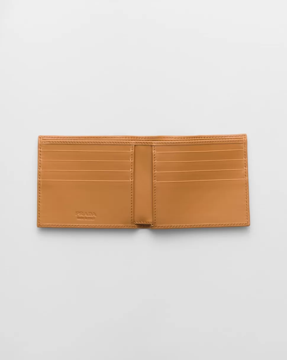 Cheap Prada Geldbörse Aus Re-nylon Militärgrün/Karamell