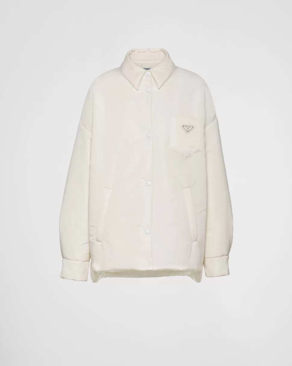 Hot Prada Gepolsterte Jacke Aus Leichtem Re-nylon Weiss