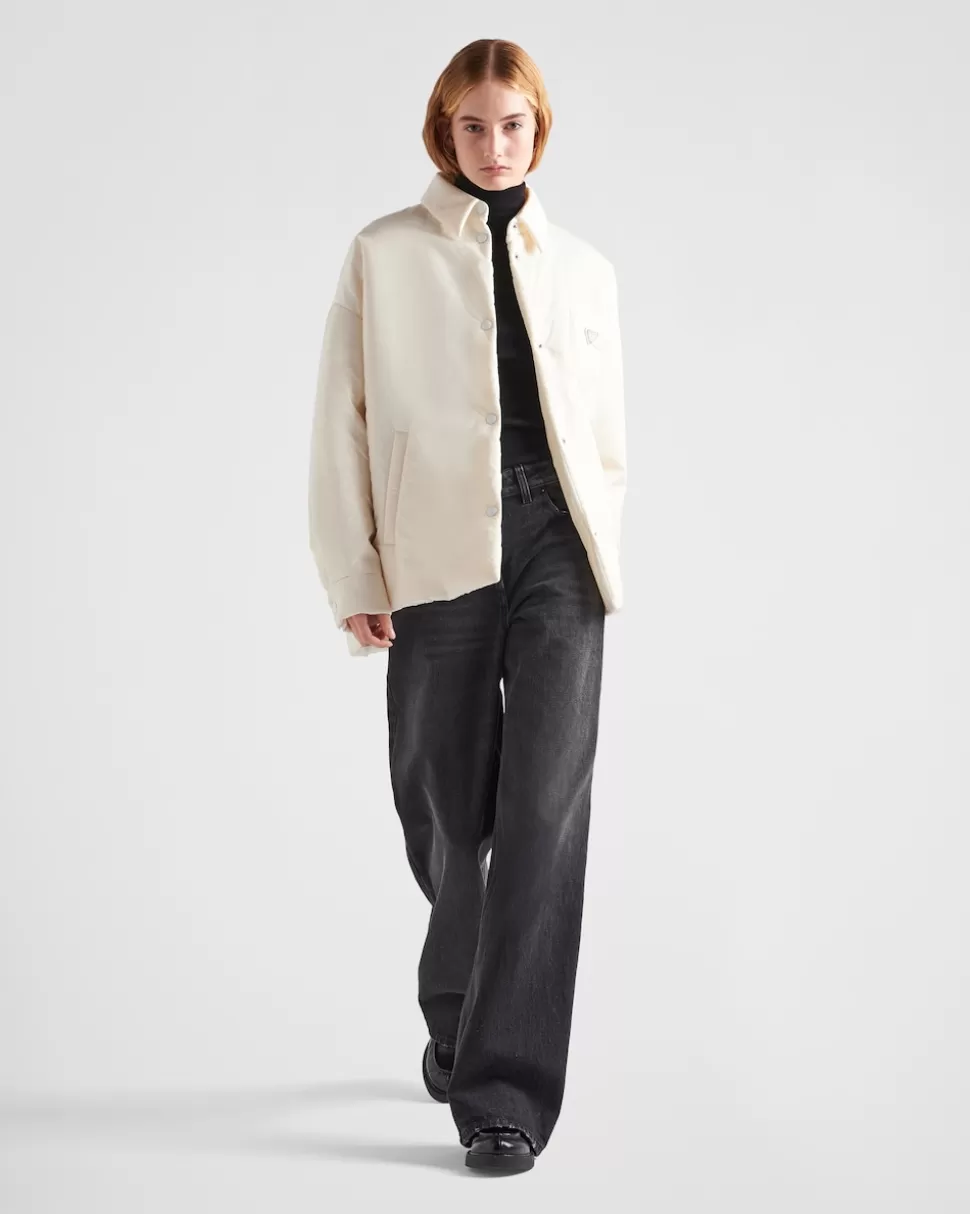 Hot Prada Gepolsterte Jacke Aus Leichtem Re-nylon Weiss