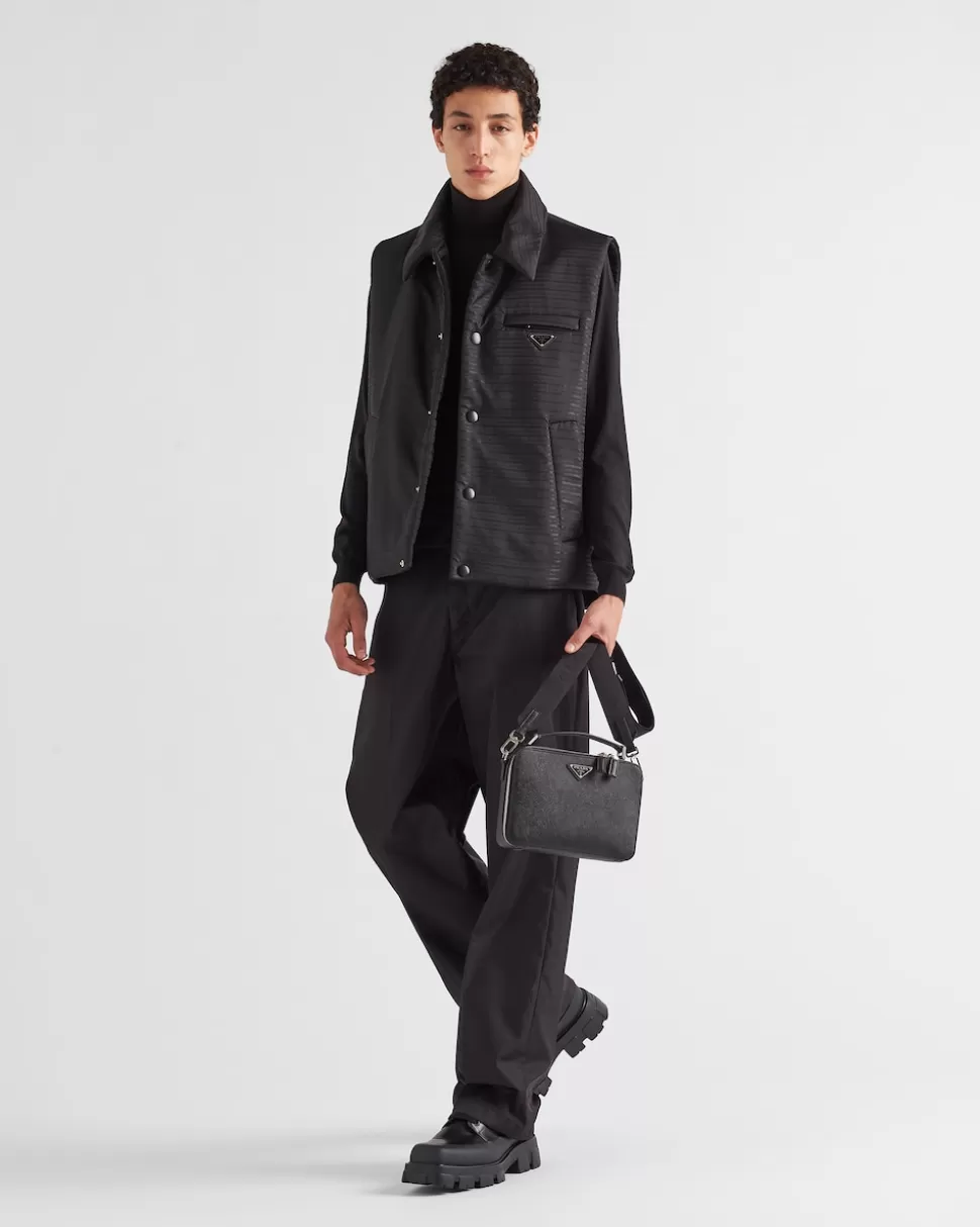 Outlet Prada Gepolsterte Weste Aus Re-nylon Schwarz