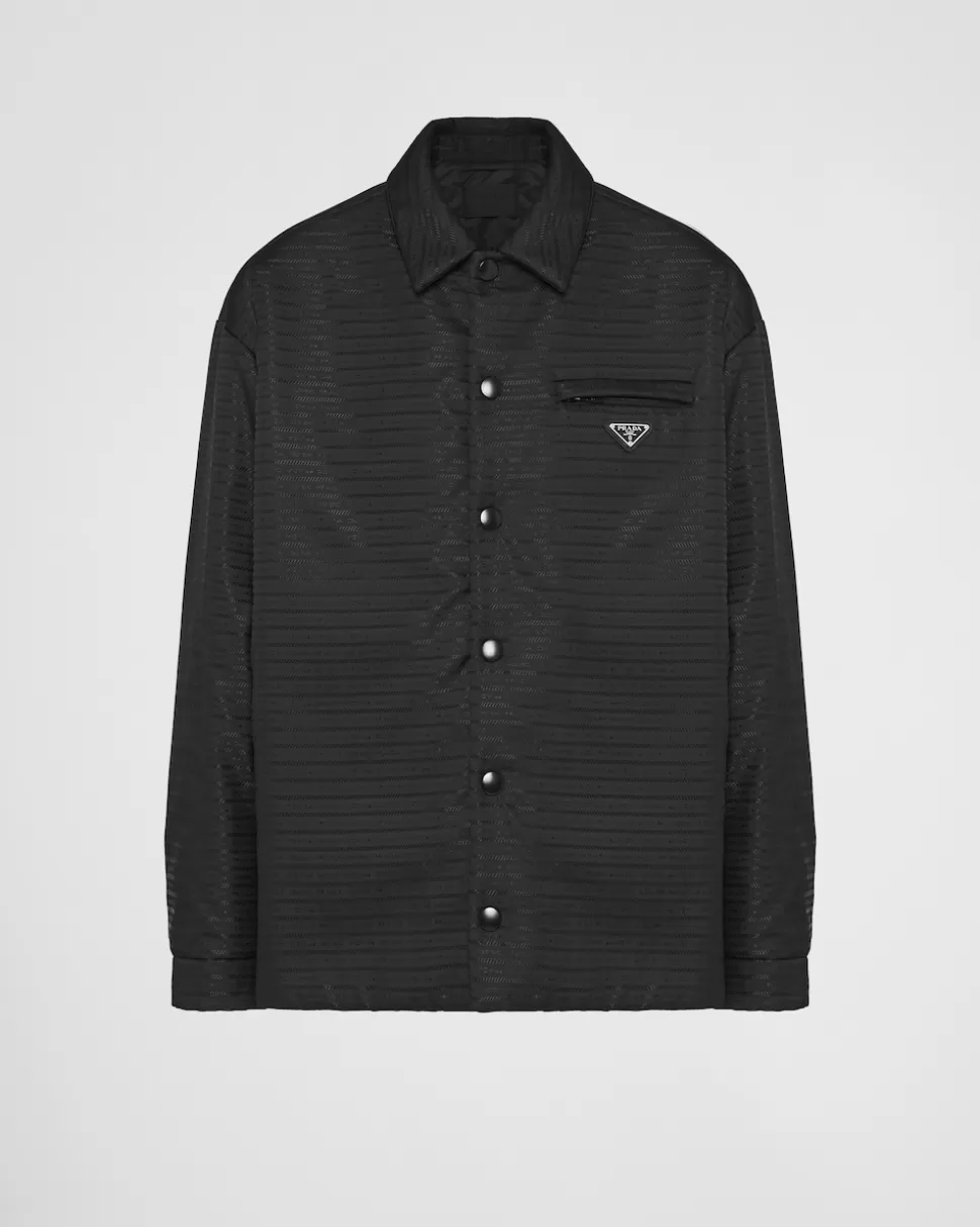 Best Sale Prada Gepolstertes Hemd Aus Re-nylon Schwarz