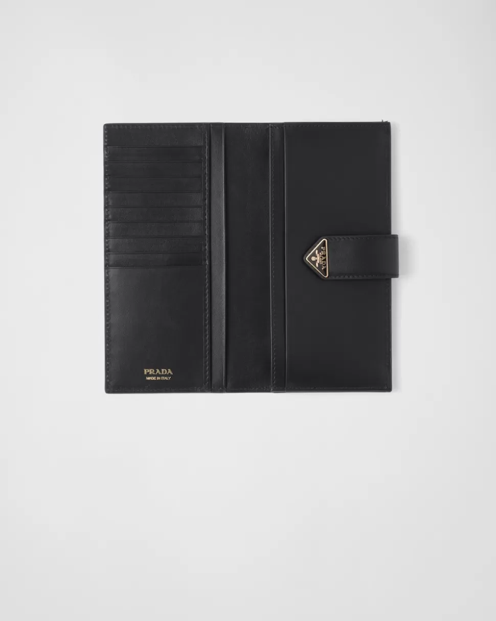Flash Sale Prada Große Geldbörse Aus Leder Schwarz