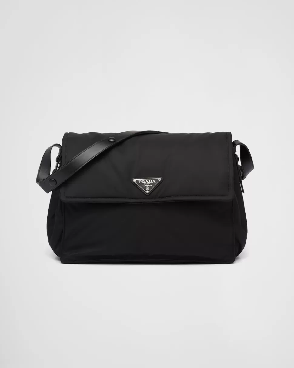 Cheap Prada Große Schultertasche Aus Gepolstertem Re-nylon Schwarz