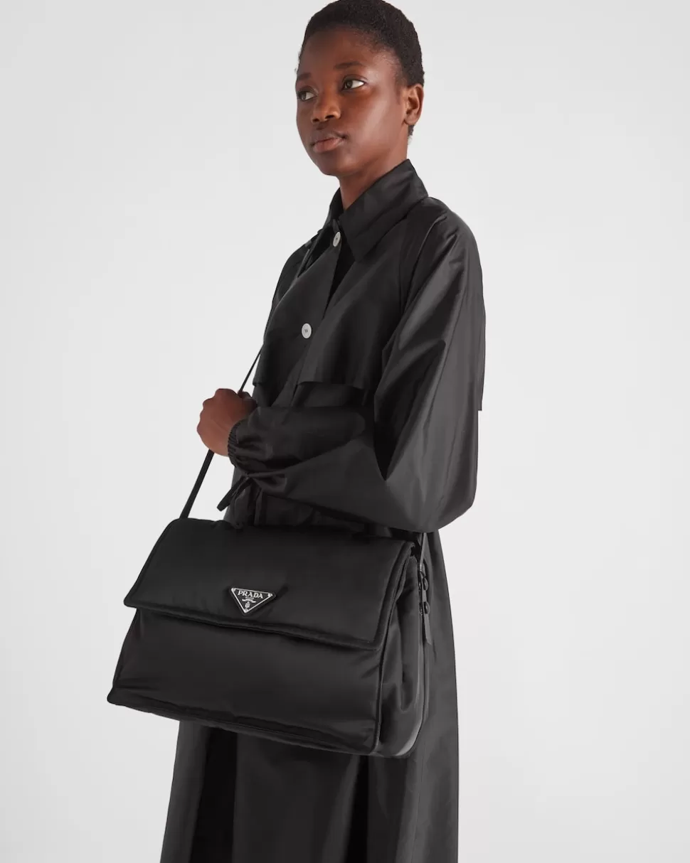 Cheap Prada Große Schultertasche Aus Gepolstertem Re-nylon Schwarz