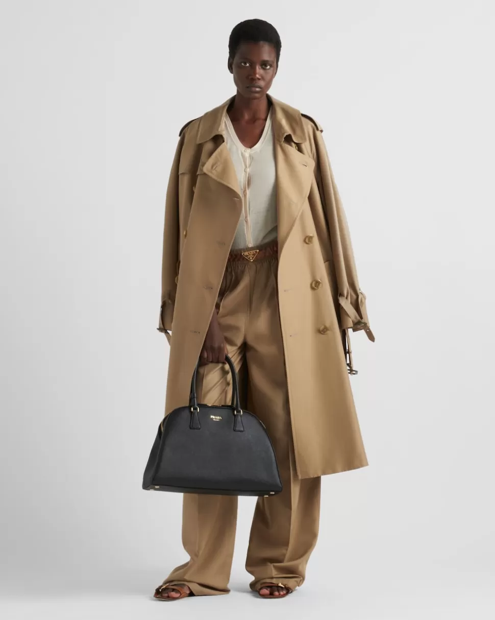 Hot Prada Große Tasche Aus Saffiano-leder Schwarz