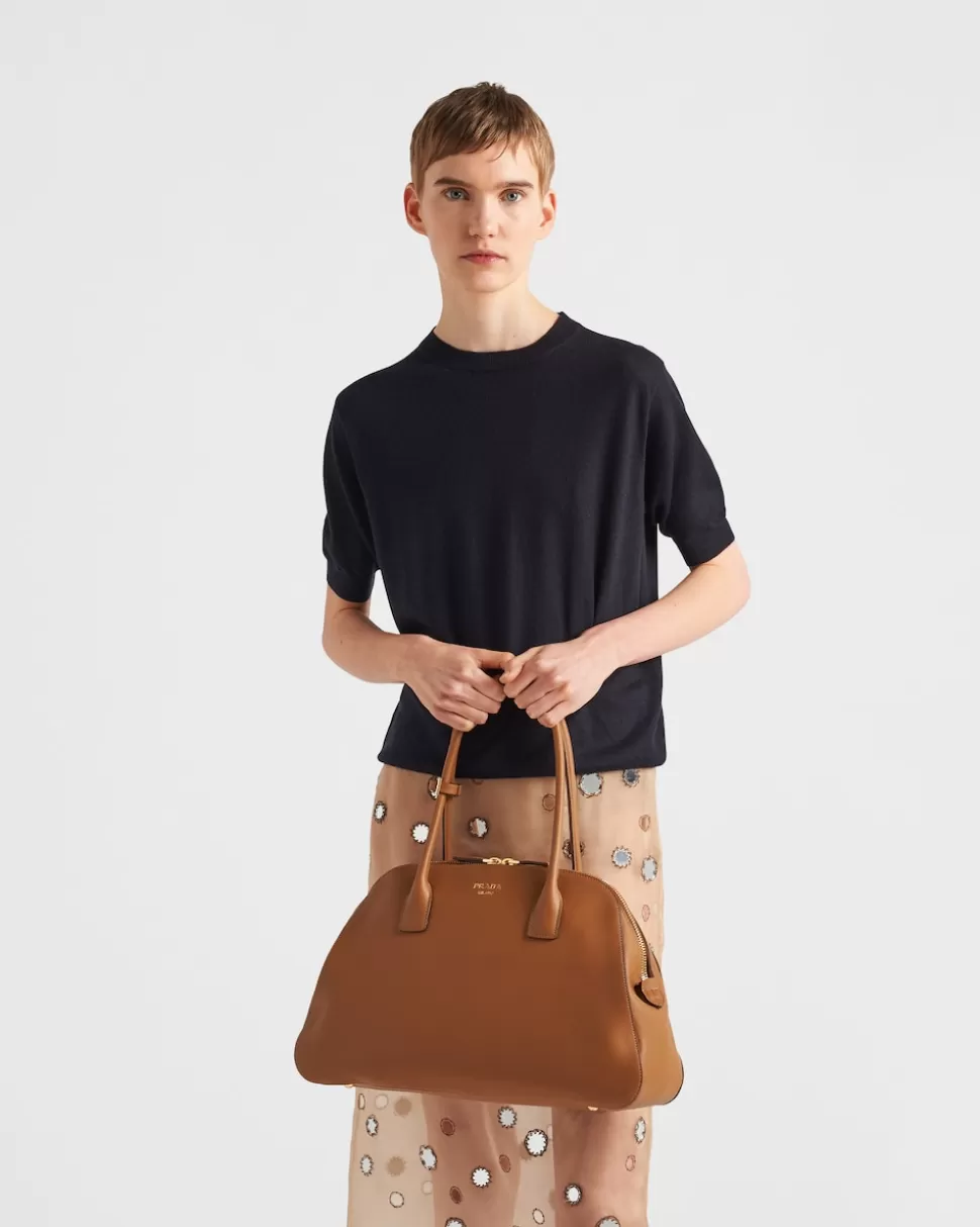 Shop Prada Große Tote Bag Karamell