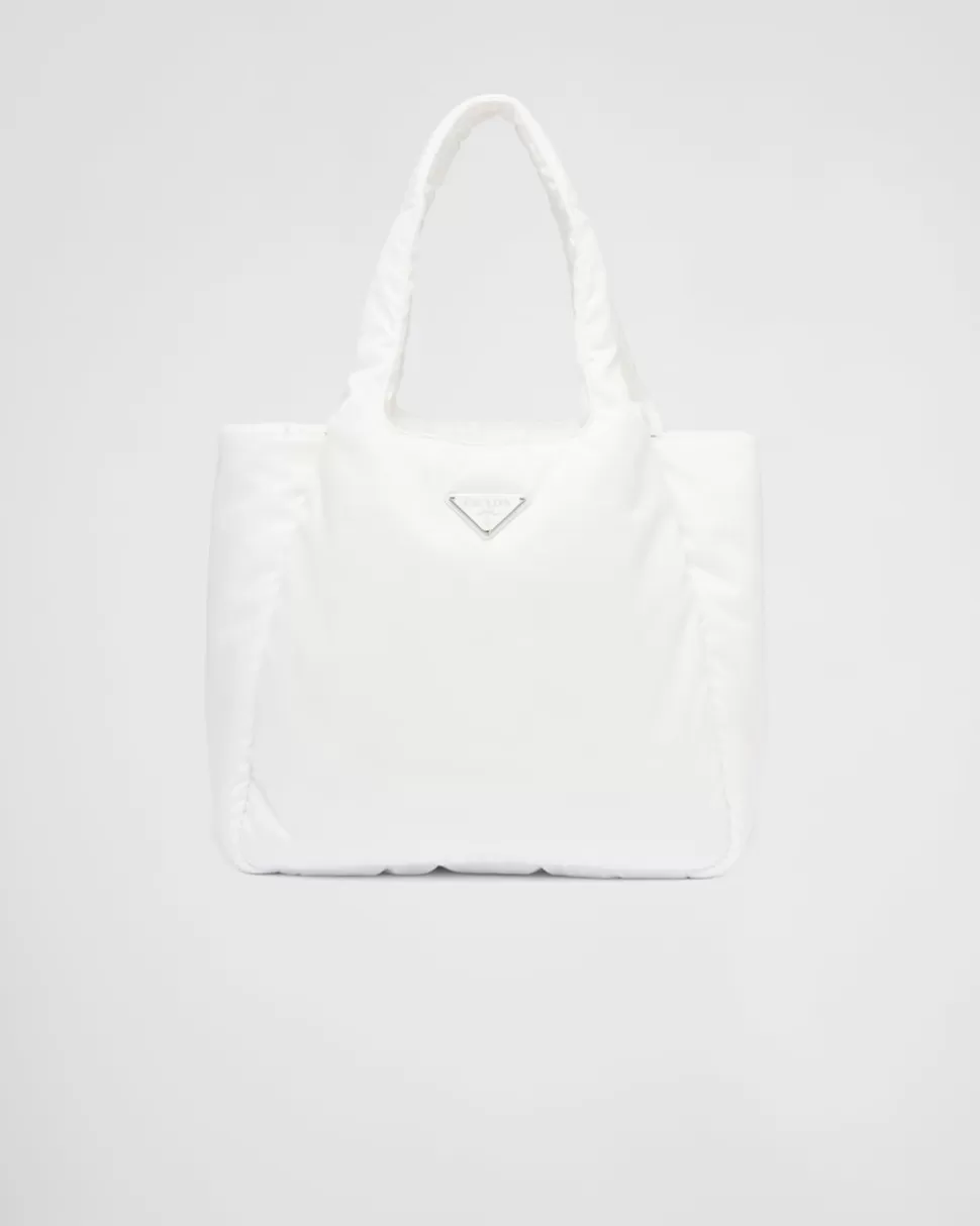 Cheap Prada Große Tote Bag Aus Gepolstertem Re-nylon Schwarz