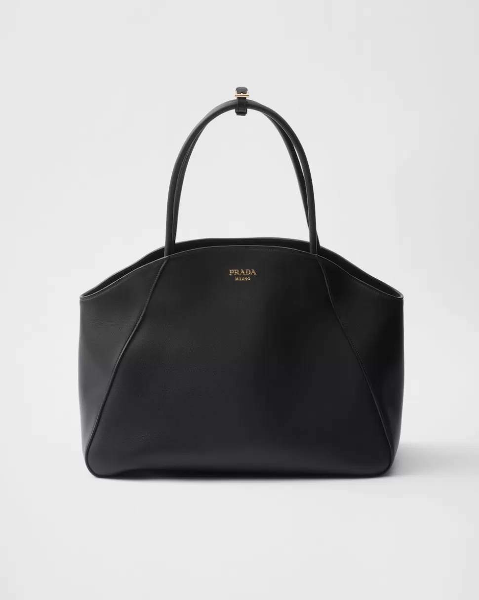 Hot Prada Große Tote Bag Aus Leder Schwarz