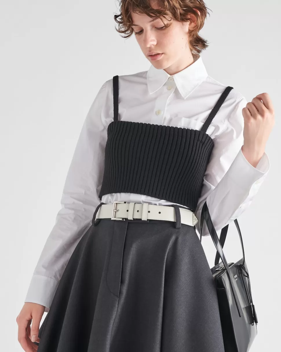 Outlet Prada Gürtel Aus Leder Schwarz