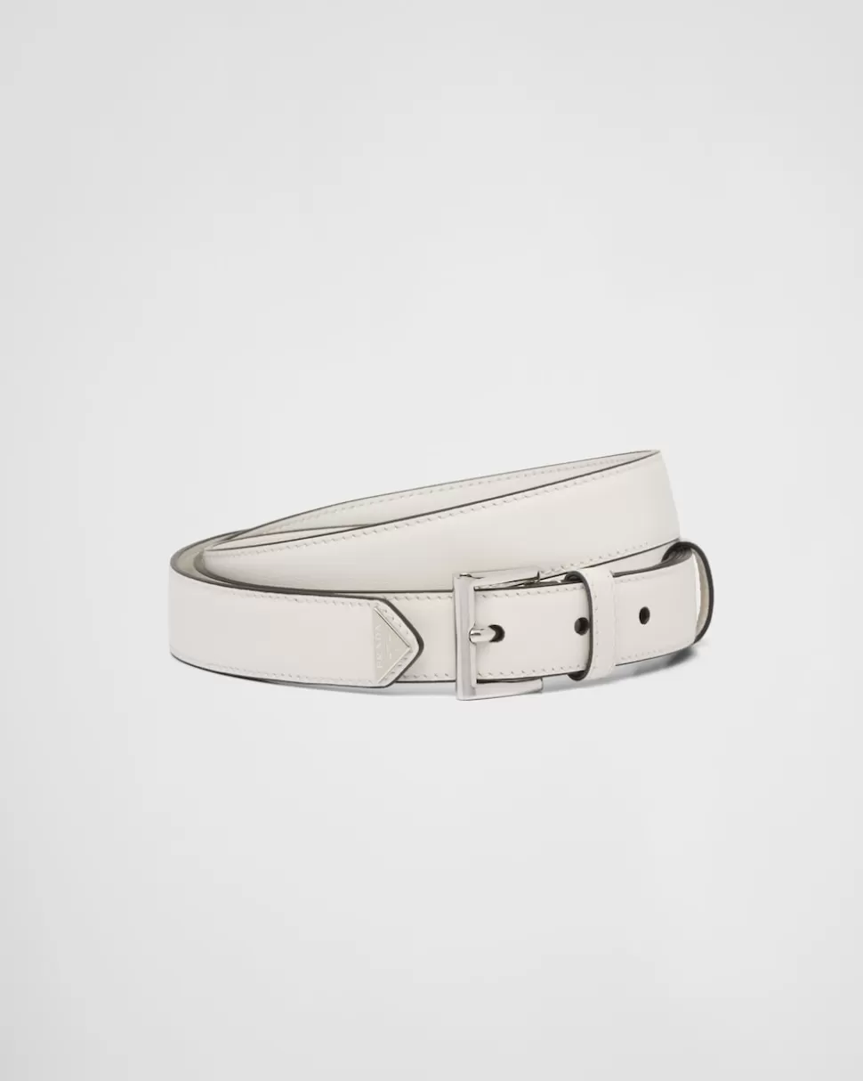Store Prada Gürtel Aus Leder Schwarz