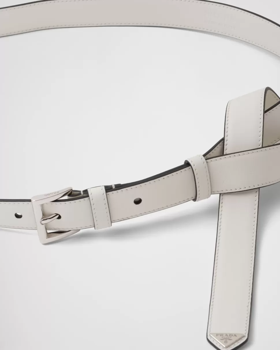 Store Prada Gürtel Aus Leder Schwarz