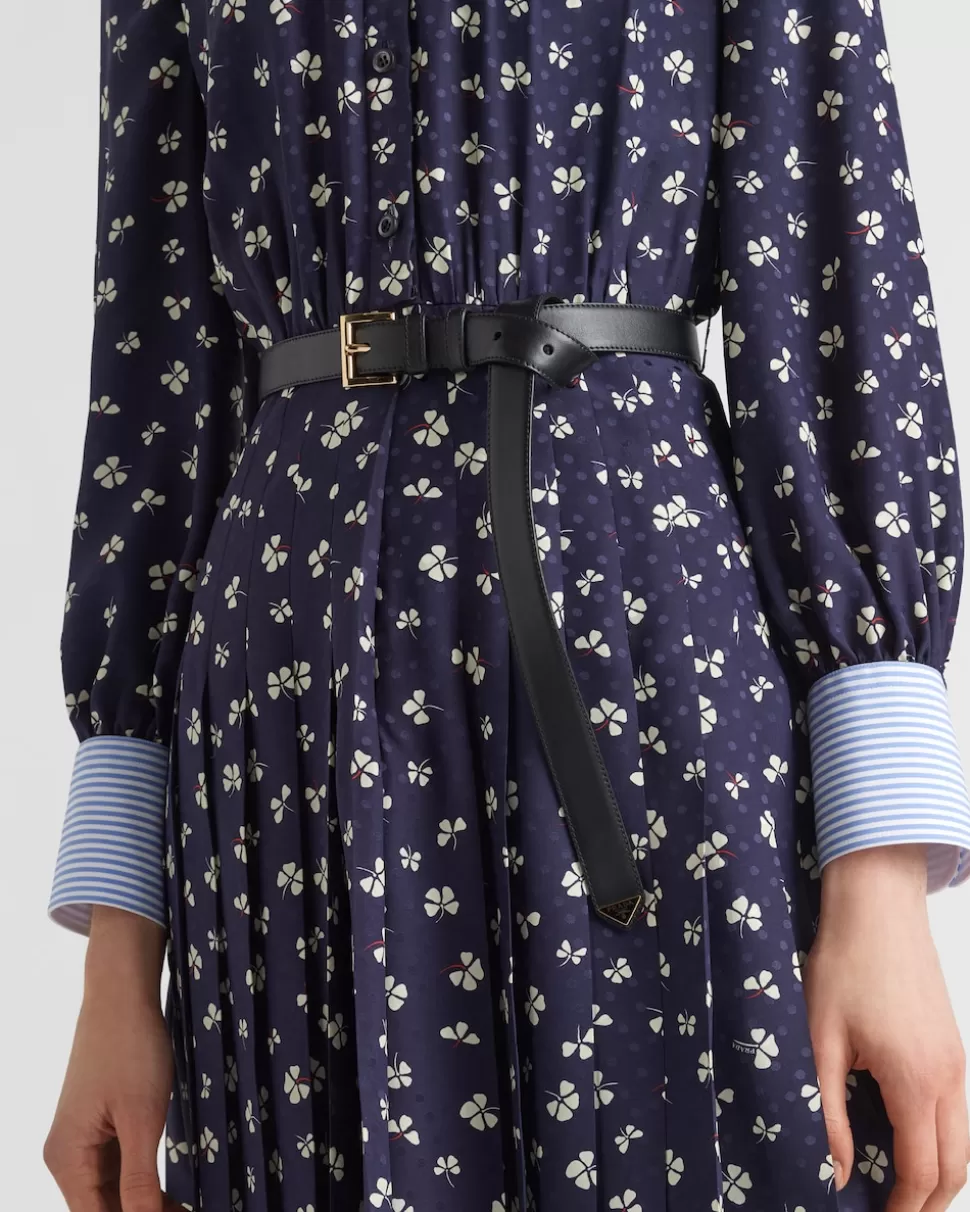 Fashion Prada Gürtel Aus Leder Schwarz