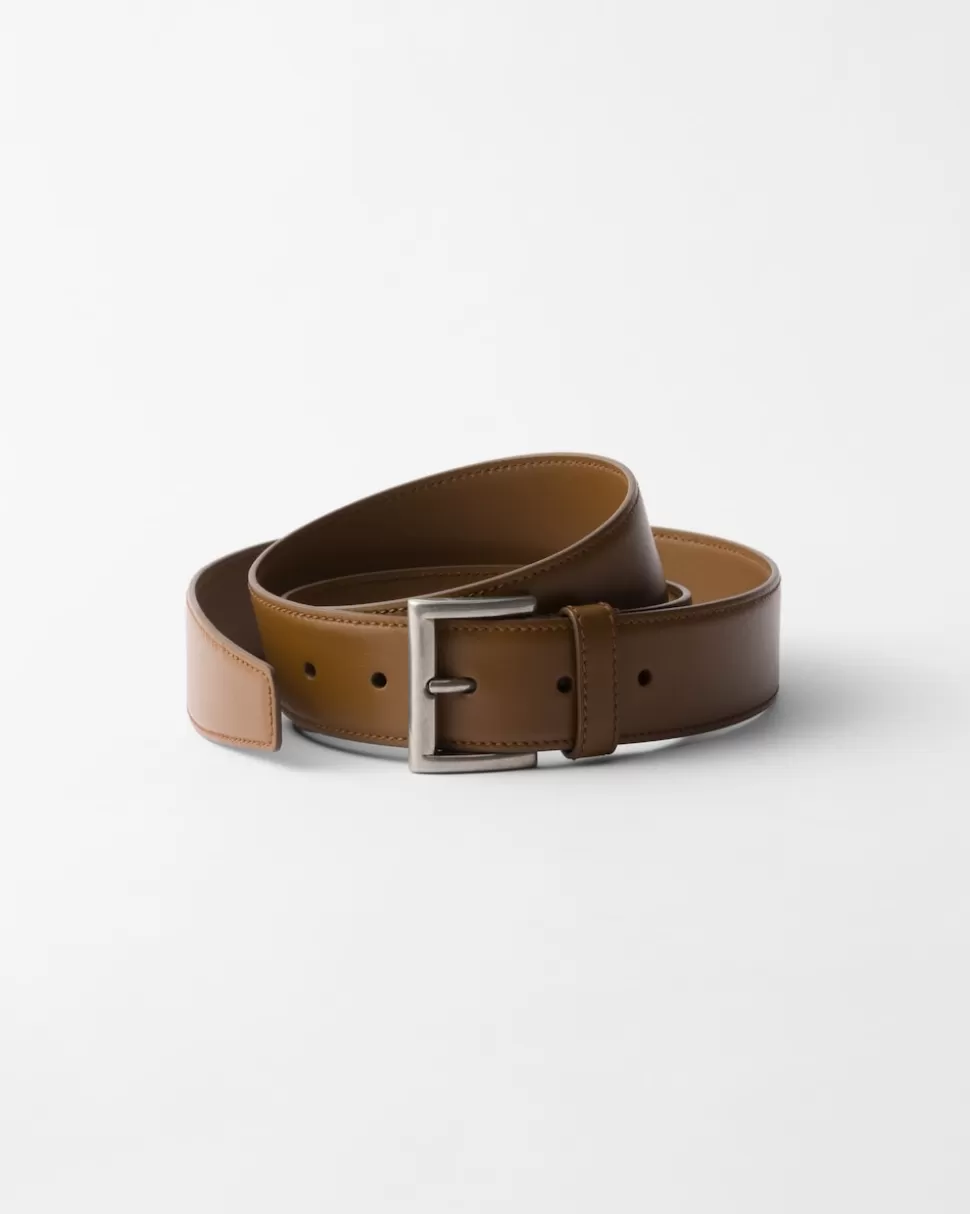 Store Prada Gürtel Aus Leder Schwarz