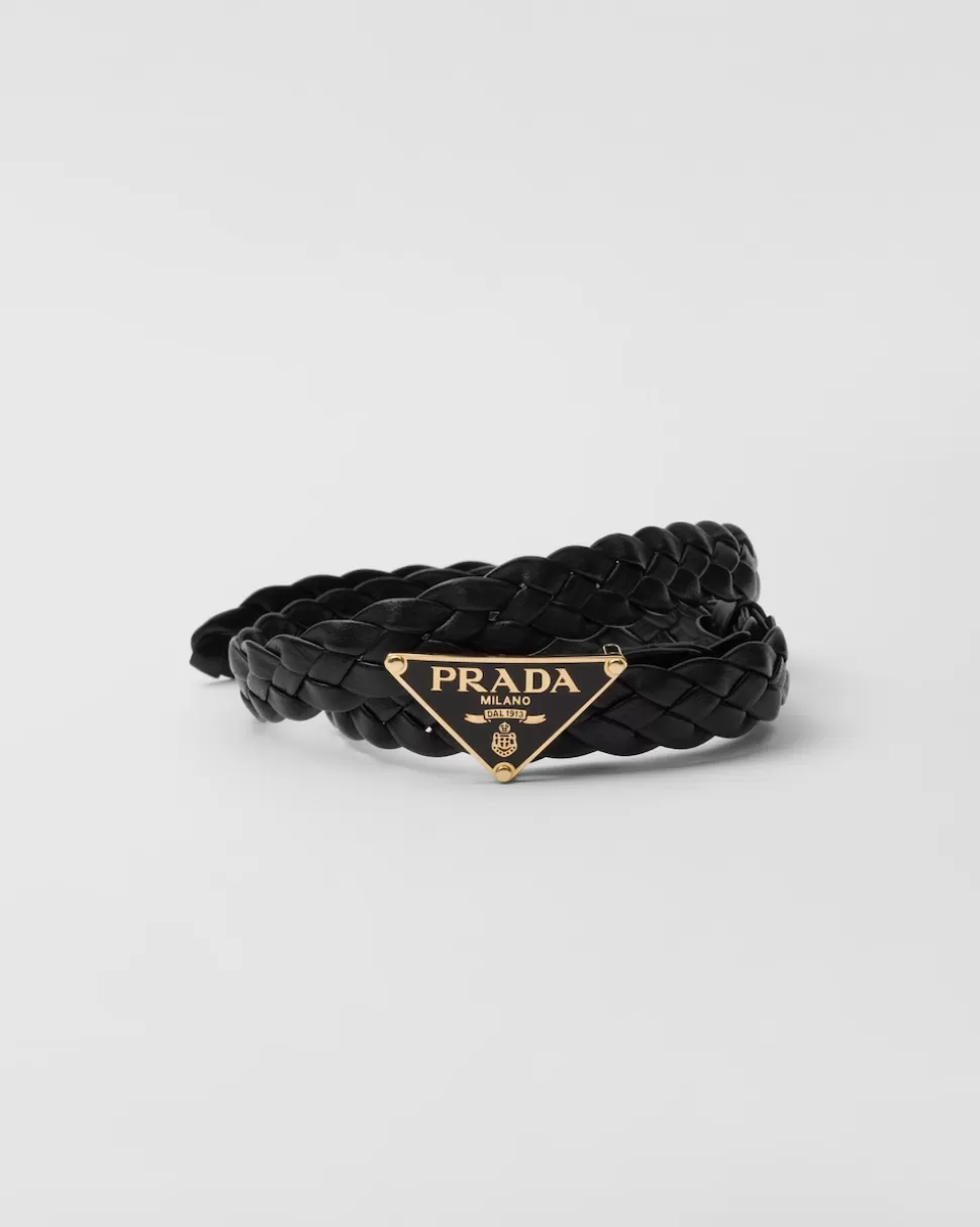 Discount Prada Gürtel Aus Nappa-leder Schwarz
