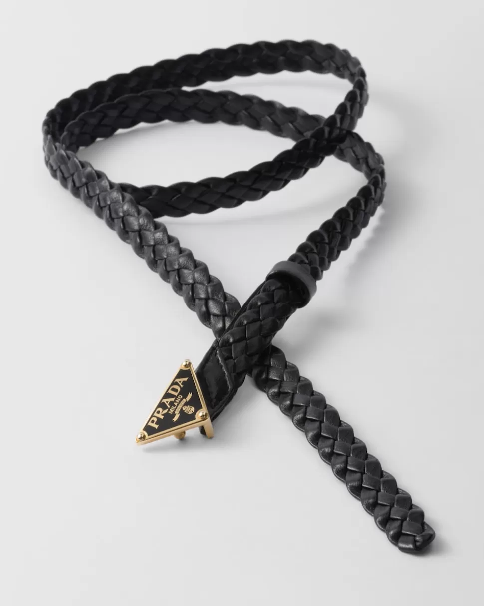 Discount Prada Gürtel Aus Nappa-leder Schwarz
