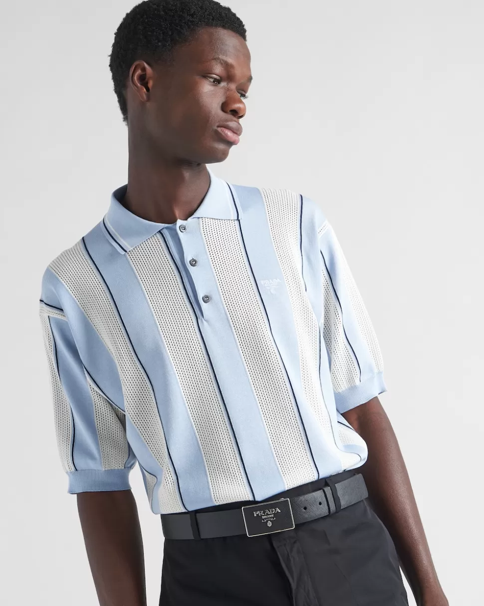 Store Prada Gürtel Aus Saffiano-leder Schwarz