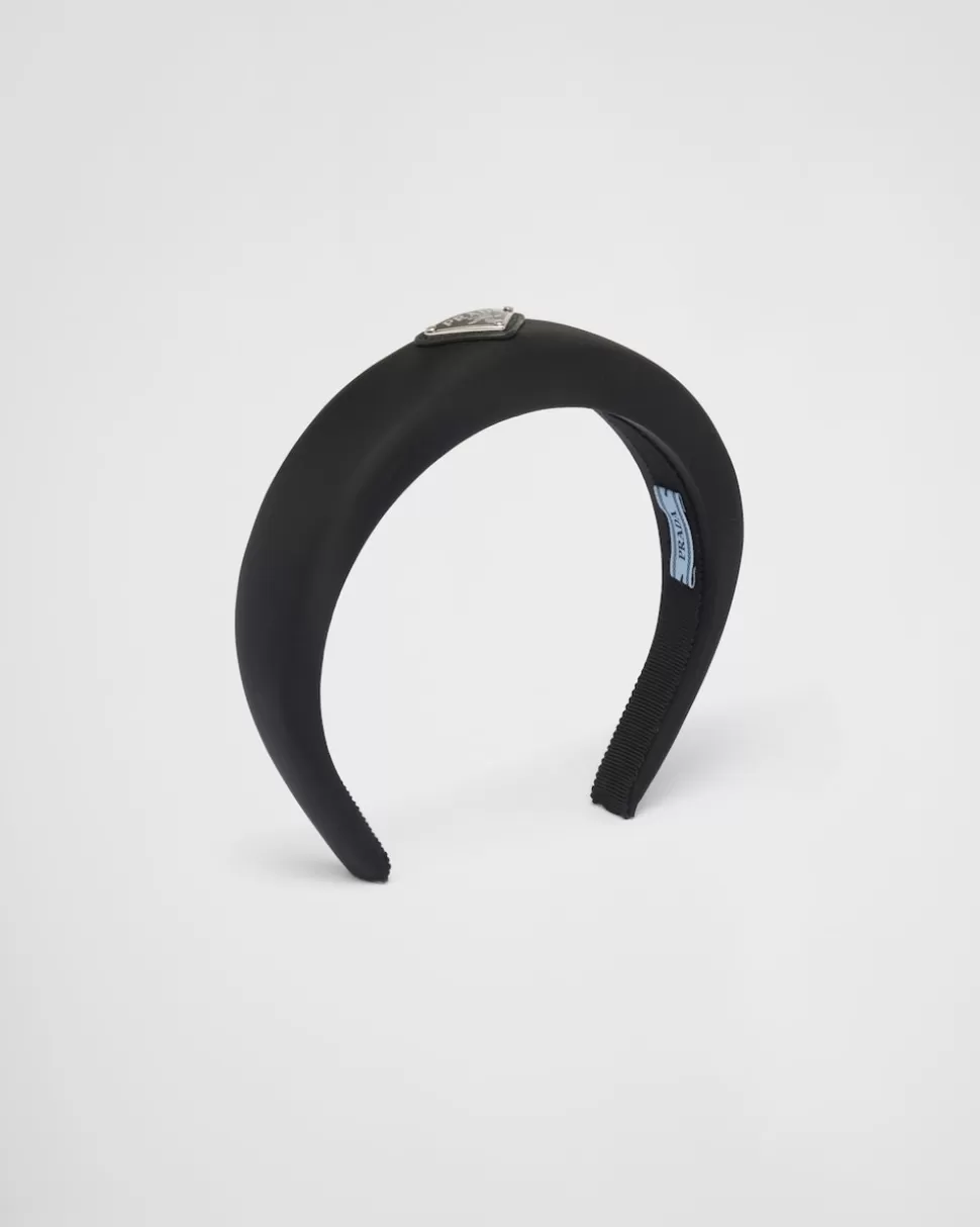 Sale Prada Haarreif Aus Re-nylon Schwarz