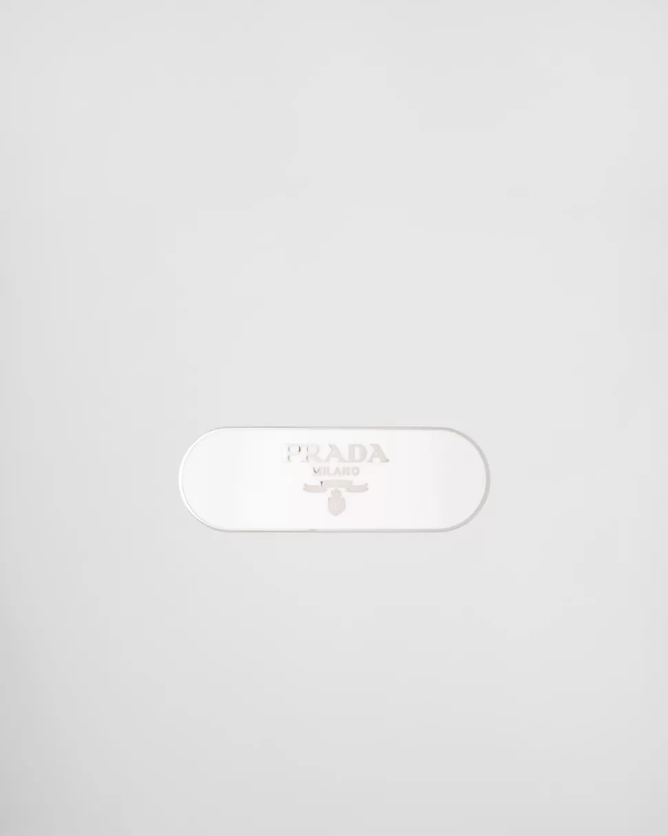 New Prada Haarspange Aus Metall Schwarz