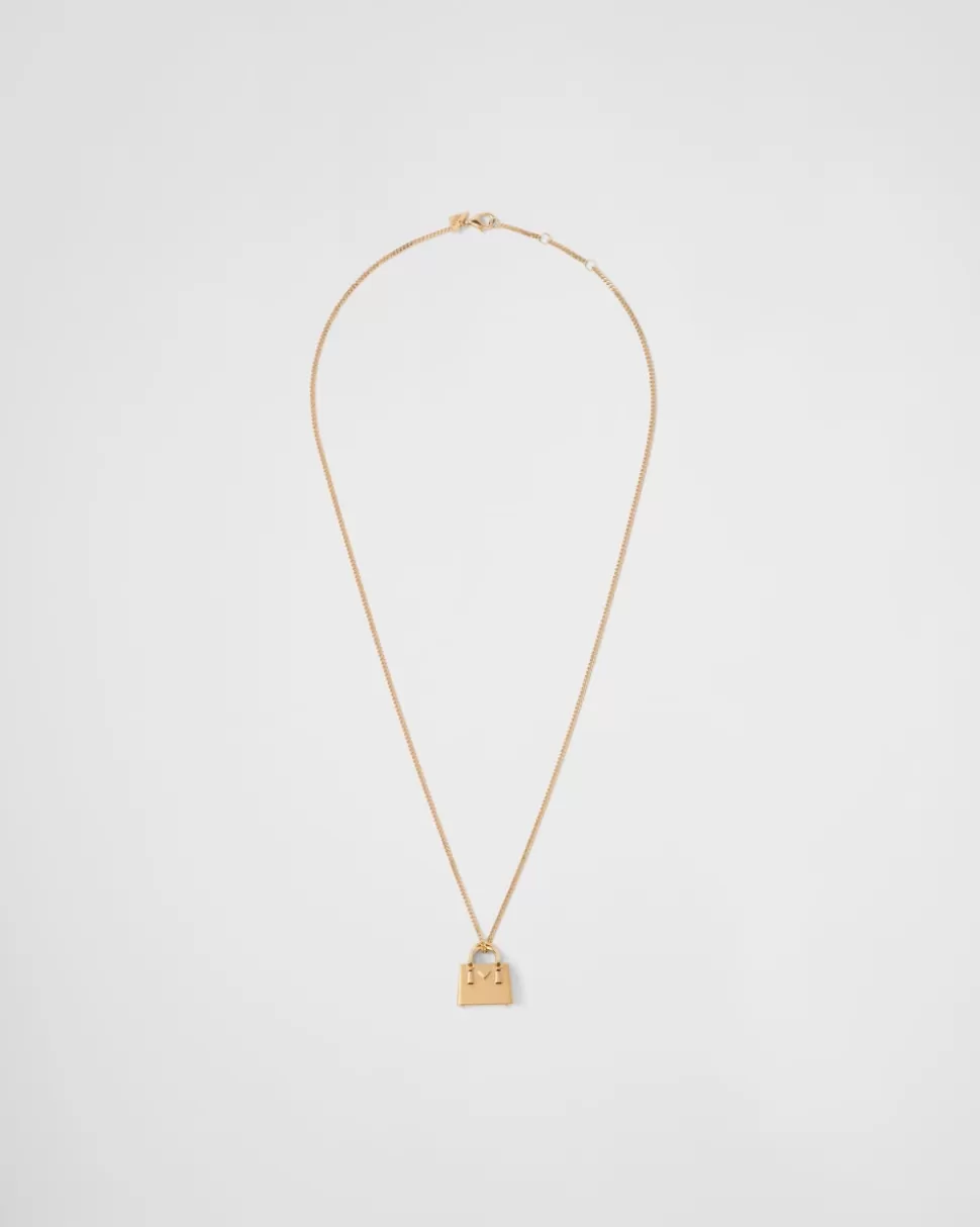 Cheap Prada Halskette Aus Metall Gold