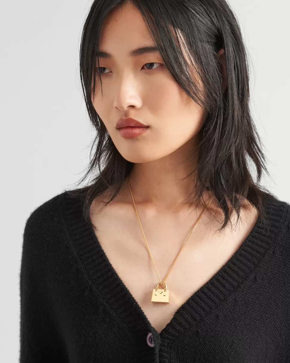 Cheap Prada Halskette Aus Metall Gold