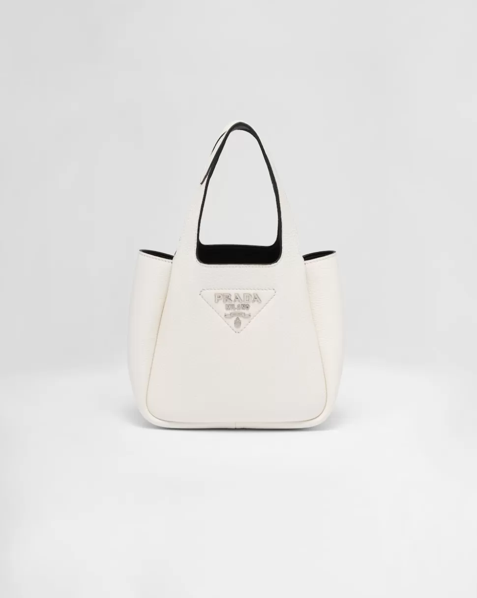 Discount Prada Handtasche Aus Leder Schwarz