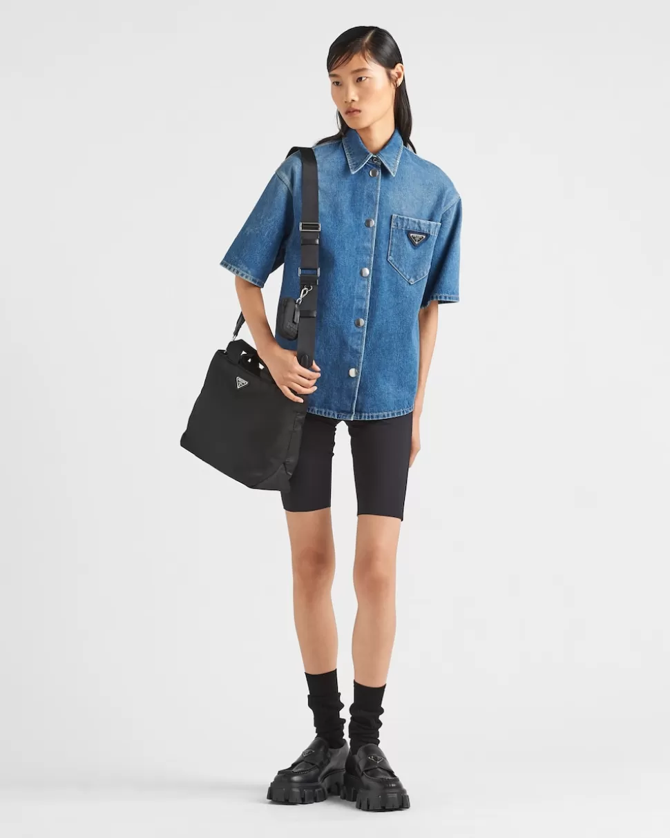Shop Prada Hemd Aus Denim MITTELBLAU