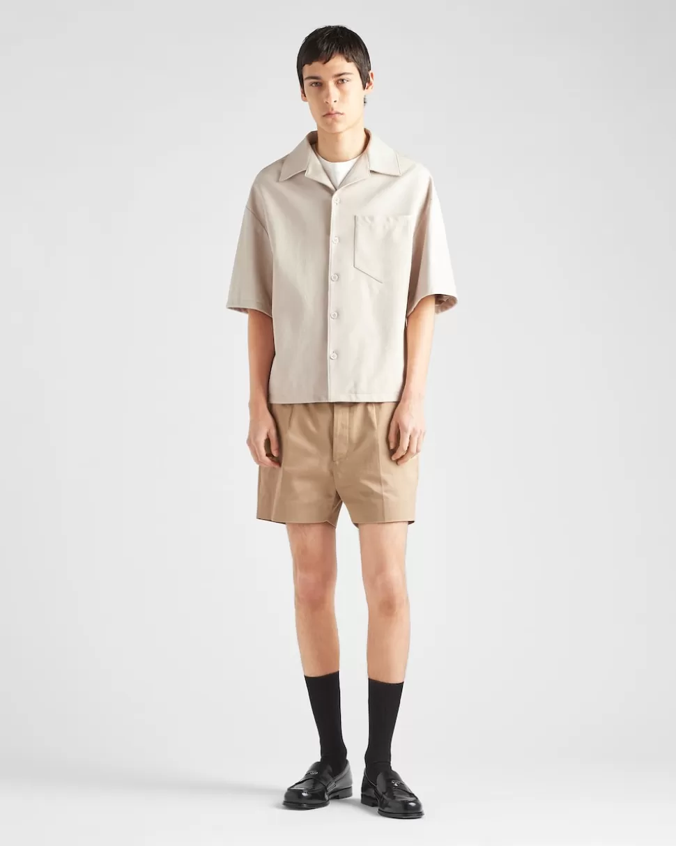 Fashion Prada Hemd Aus Nappa-leder Aviation/Blau