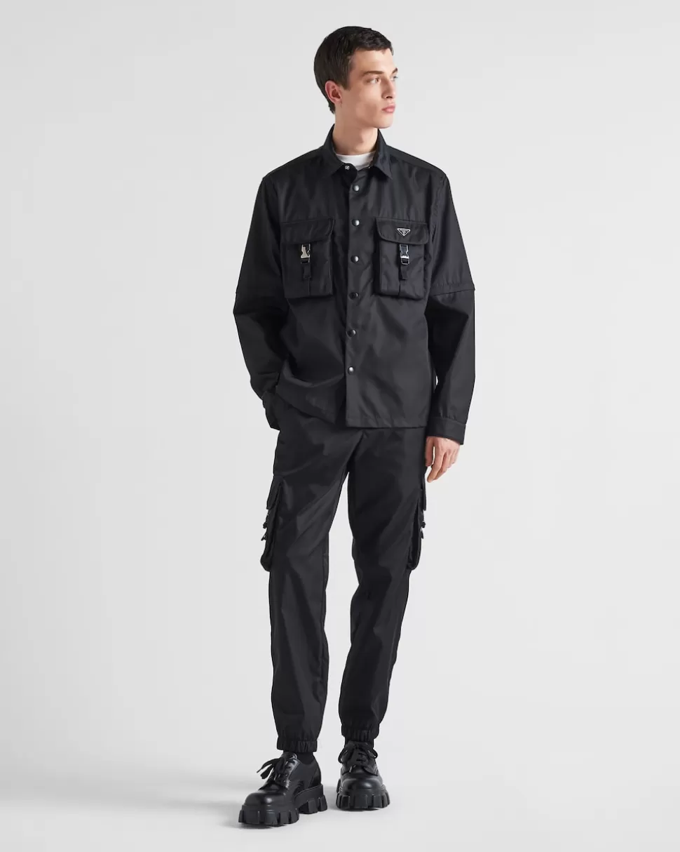 Cheap Prada Hemd Aus Re-nylon Schwarz