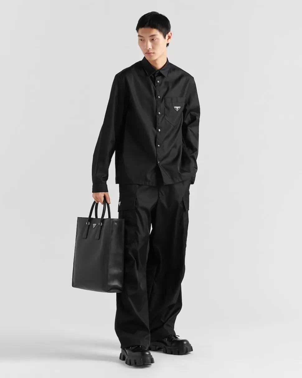 Clearance Prada Hemd Aus Re-nylon Schwarz