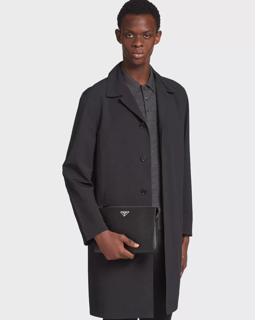 Hot Prada Herrentasche Aus Saffiano-leder Schwarz