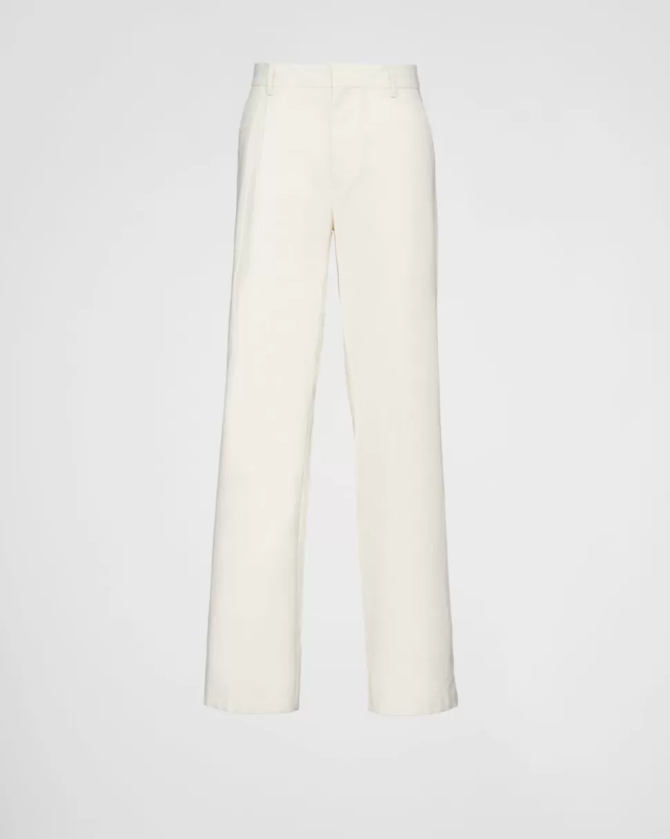 Clearance Prada Hose Aus Baumwolle Natur