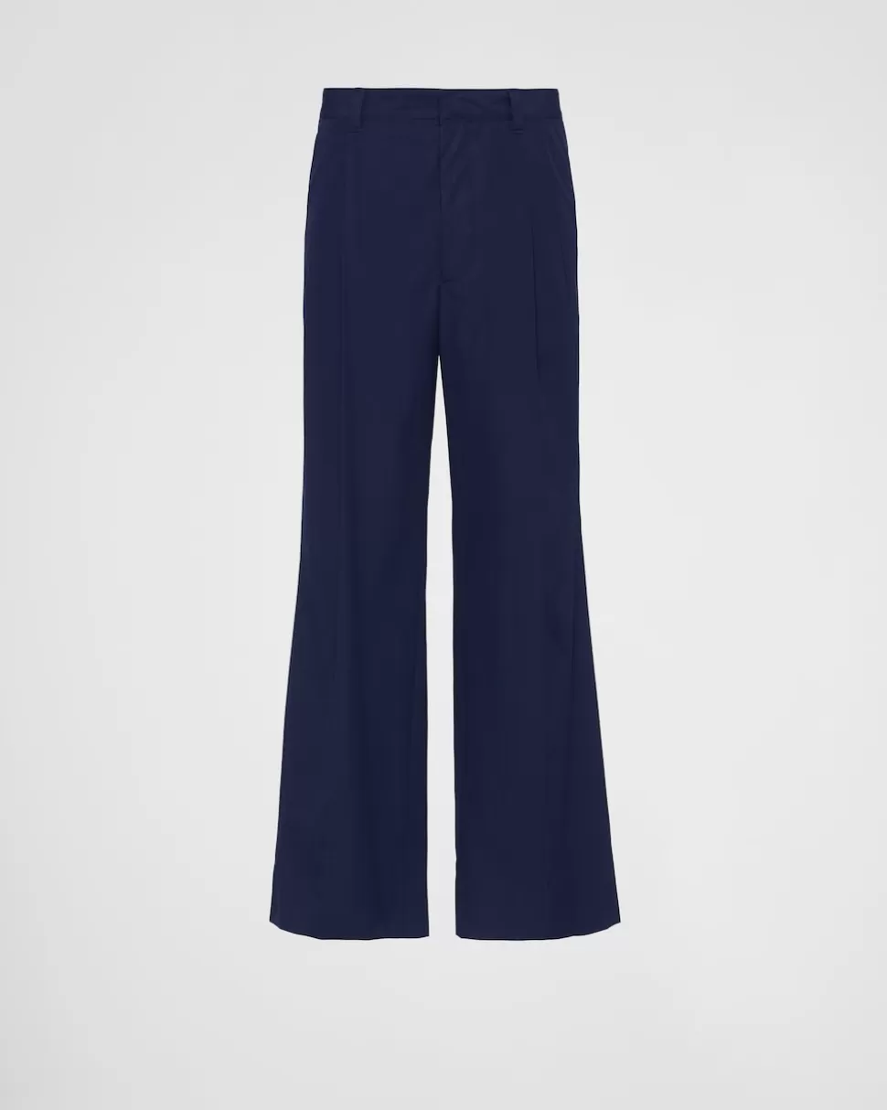 Store Prada Hose Aus Baumwolle Tintenblau