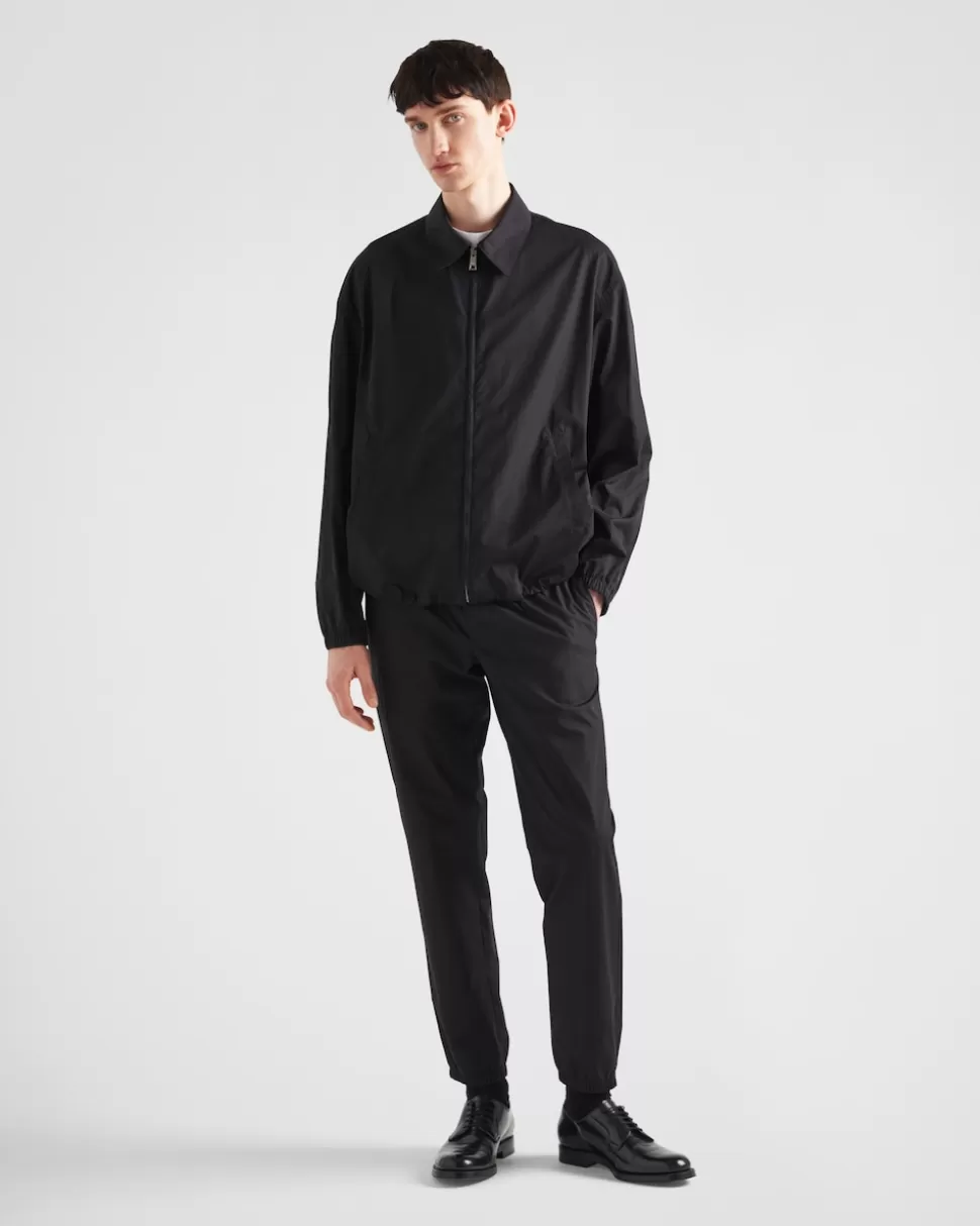 Shop Prada Hose Aus Baumwolle Schwarz