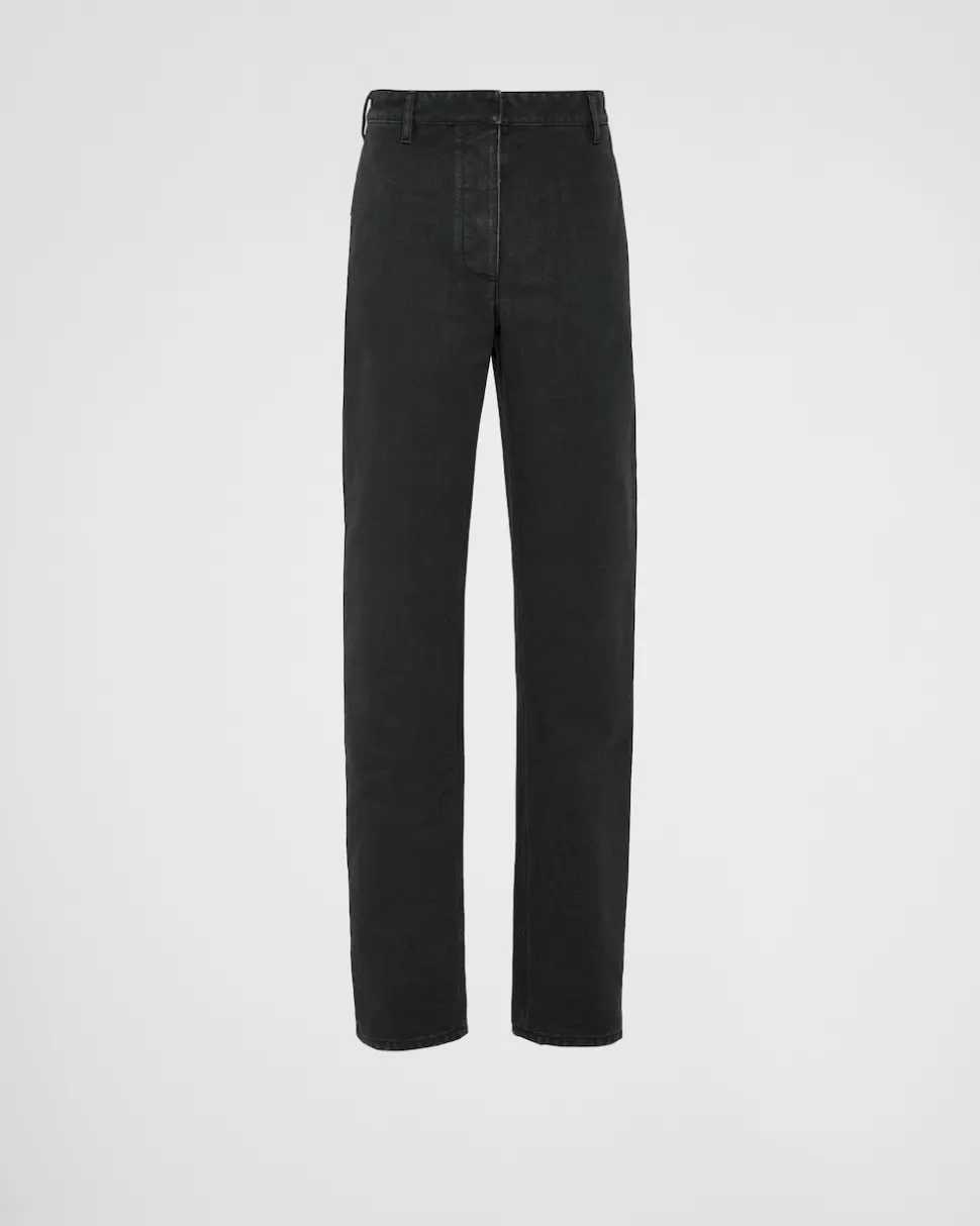 Flash Sale Prada Hose Aus Canvas Grau