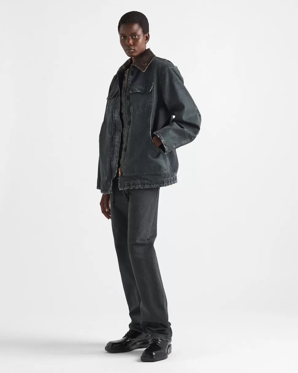 Flash Sale Prada Hose Aus Canvas Grau