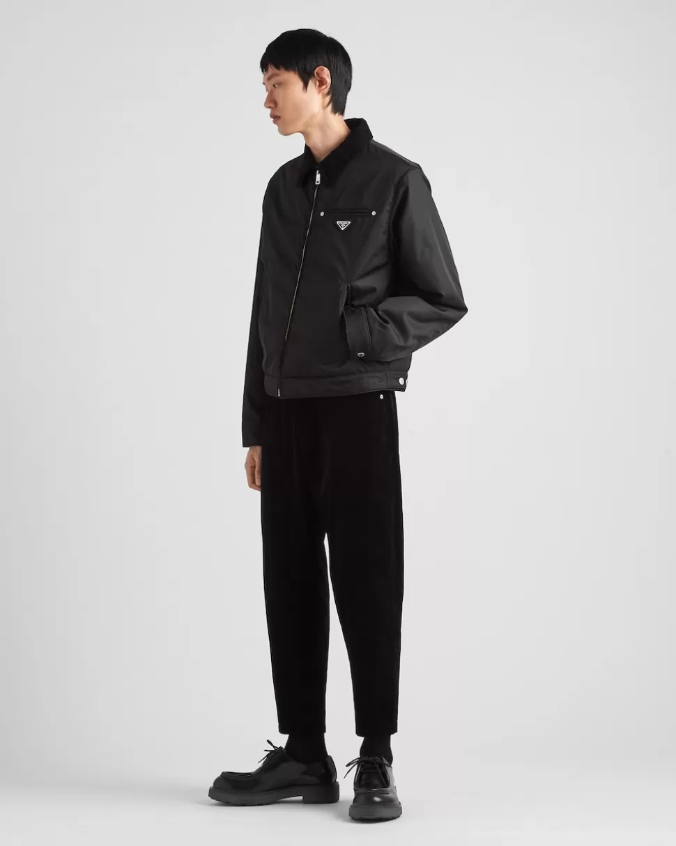 Store Prada Hose Aus Feincord Schwarz