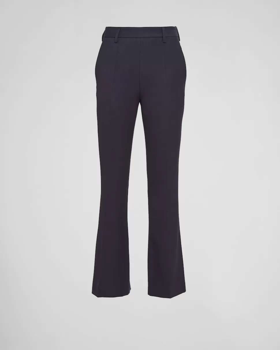 Outlet Prada Hose Aus Gabardine Blau