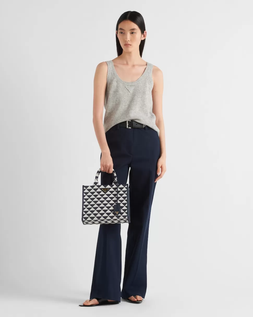 Shop Prada Hose Aus Gabardine Blau