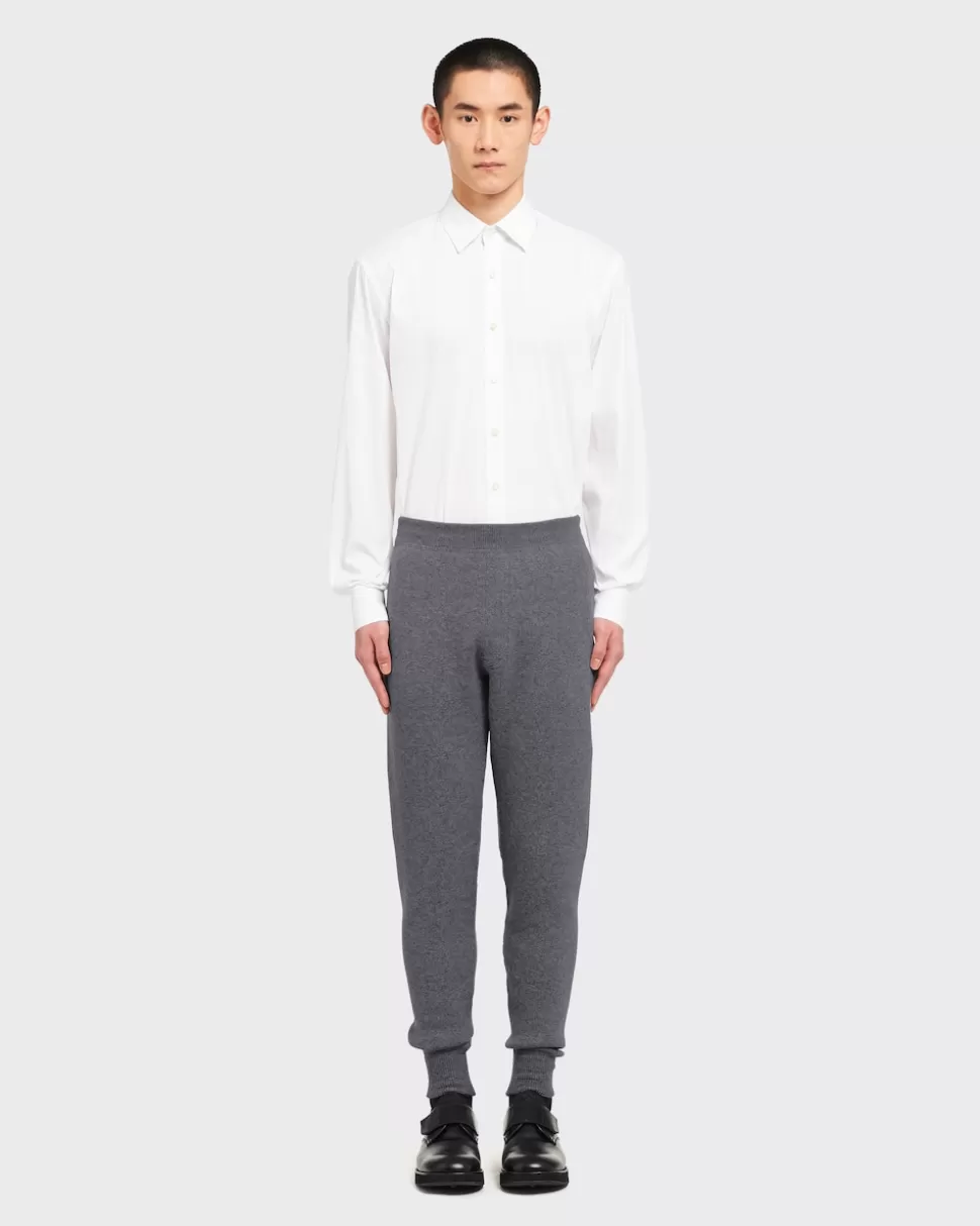New Prada Hose Aus Kaschmir Schwarz