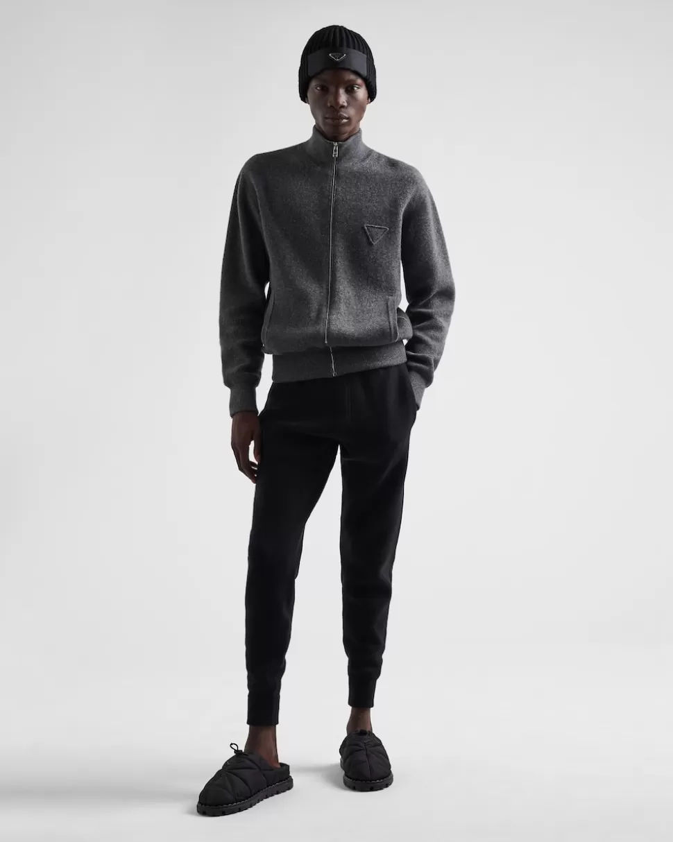 Cheap Prada Hose Aus Kaschmir Schwarz