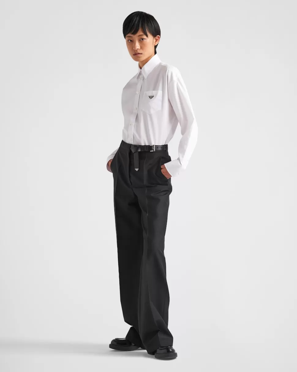 Outlet Prada Hose Aus Kid Mohair Schwarz