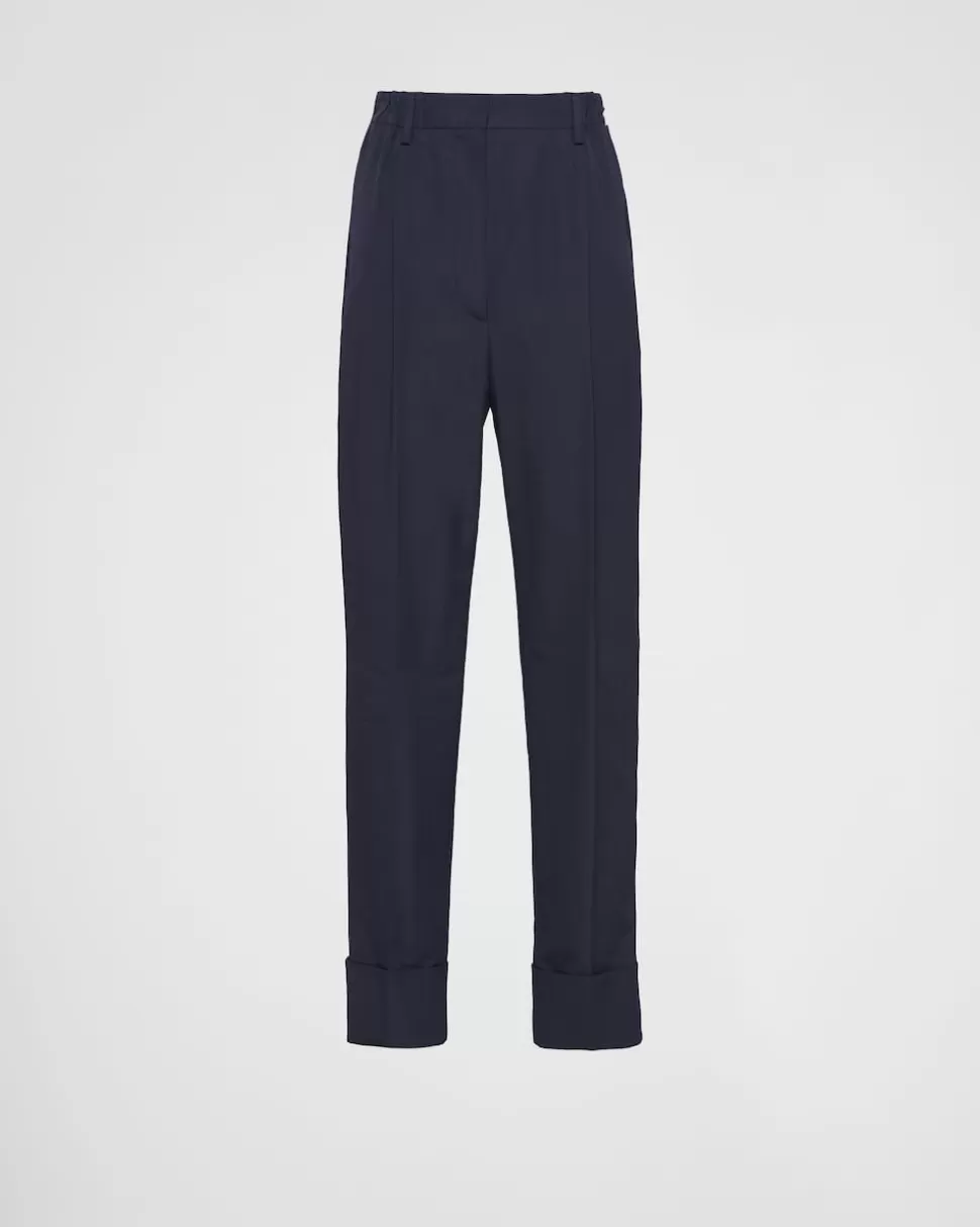 Shop Prada Hose Aus Leichtem Mohair Schwarz