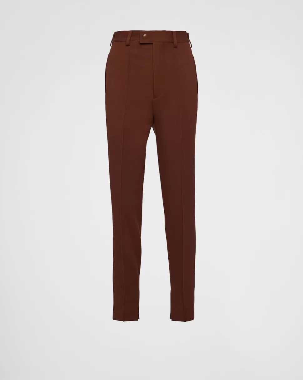Discount Prada Hose Aus Natté-stretch Schwarz