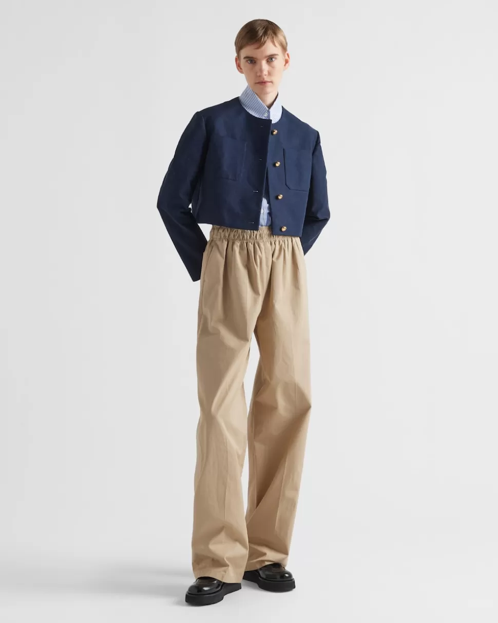 Cheap Prada Hose Aus Popeline Kordel