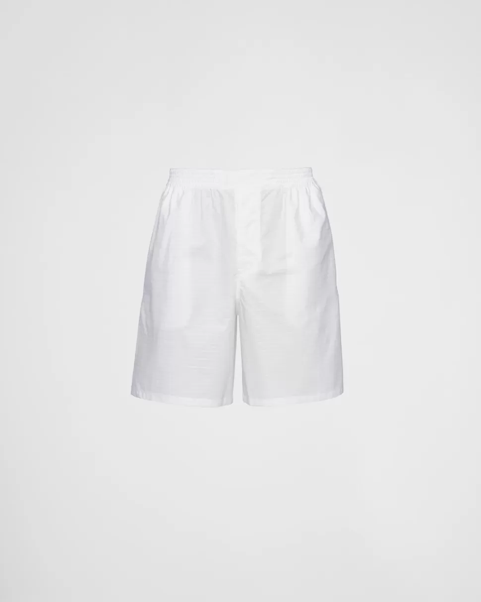 New Prada Hose Aus Popeline Weiss